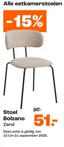 Kwantum Stoel Bolzano Zand aanbieding