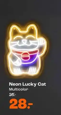 Kwantum Neon Lucky Cat Multicolor aanbieding
