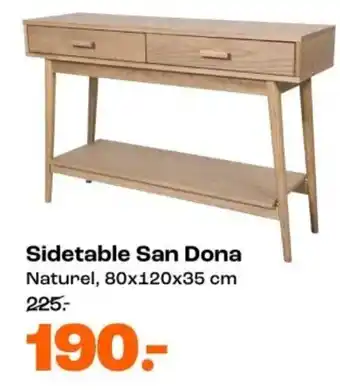 Kwantum Sidetable San Dona Naturel aanbieding
