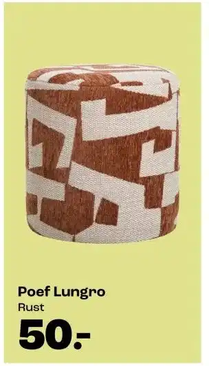 Kwantum Poef Lungro Rust aanbieding