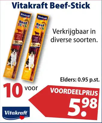 Huisdier Voordeelshop Vitakraft Beef-Stick aanbieding