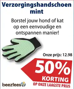 Huisdier Voordeelshop Verzorgingshandschoen mint aanbieding