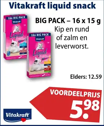 Huisdier Voordeelshop Vitakraft liquid snack aanbieding