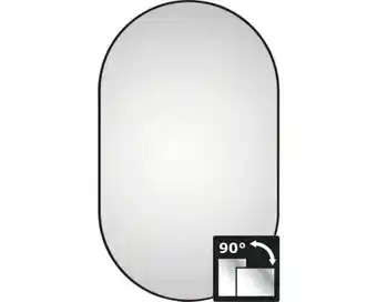 Hornbach LED lichtspiegel Black oval 60x100 cm aanbieding
