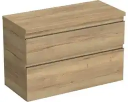 Hornbach JUNGBORN Wastafelonderkast Trenta 64,6x96,7 cm halifax eiken naturel zwarte greep aanbieding