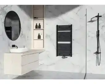Hornbach ROTHEIGNER Designradiator Classic midden onder aansluiting 121x60 cm mat zwart aanbieding