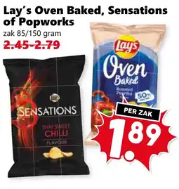 CoopCompact Lay's Oven Baked, Sensations of Popworks aanbieding