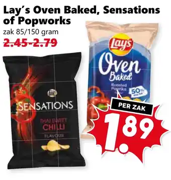 CoopCompact Lay's Oven Baked, Sensations of Popworks aanbieding