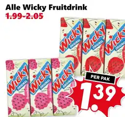 CoopCompact Alle Wicky Fruitdrink aanbieding