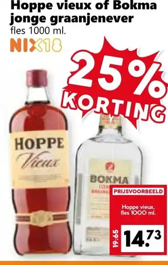 CoopCompact Hoppe vieux of Bokma jonge graanjenever aanbieding