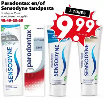 CoopCompact Paradontax en/of Sensodyne tandpasta aanbieding