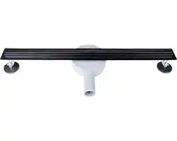 Hornbach Douchegoot geborsteld met flens 70 cm mat zwart aanbieding