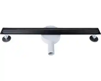 Hornbach Douchegoot geborsteld met flens 70 cm mat zwart aanbieding