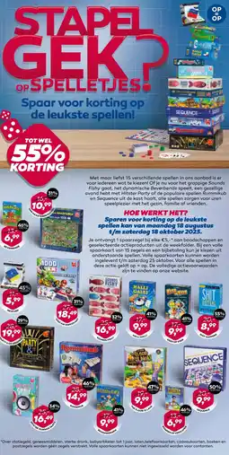 Coop STAPEL GEK OP SPELLETJES aanbieding