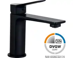 Hornbach JUNGBORN Wastafelkraan met afvoerplug Gamma zwart aanbieding