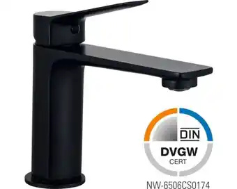 Hornbach JUNGBORN Wastafelkraan met afvoerplug Gamma zwart aanbieding