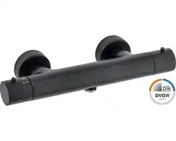 Hornbach AVITAL Douche thermostaatkraan Selena met ProTherm technologie mat zwart aanbieding