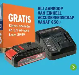 GAMMA SKIL snellader én 2.0 Ah accu aanbieding