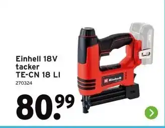 GAMMA Einhell 18V tacker aanbieding