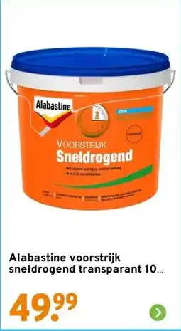 GAMMA Alabastine voorstrijk sneldrogend transparant 10 liter aanbieding