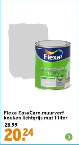 GAMMA Flexa EasyCare muurverf keuken lichtgrijs mat 1 liter aanbieding