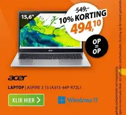 Expert Acer Aspire 3 15 (A315-44P-R72L) Zilver aanbieding