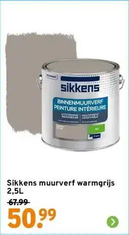 GAMMA Sikkens muurverf warmgrijs 2,5L aanbieding