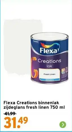 GAMMA Flexa Creations binnenlak zijdeglans fresh linen 750 ml aanbieding
