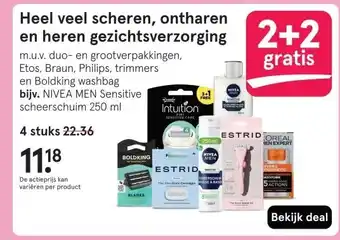 Etos Heel veel scheren, ontharen en heren gezichtsverzorging aanbieding