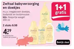 Etos Zwitsal babyverzorging en doekjes aanbieding