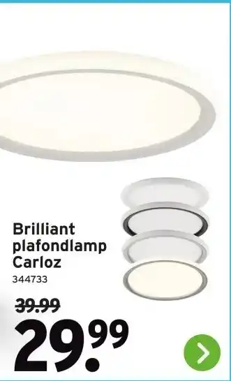 GAMMA Brilliant plafondlamp Carloz aanbieding