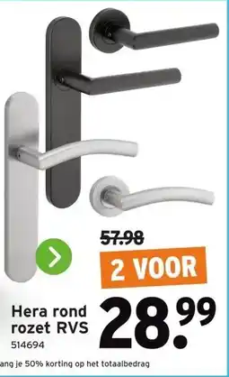 GAMMA Hera rond rozet RVS aanbieding