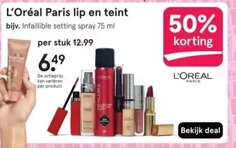 Etos L'Oréal Paris lip en teint aanbieding