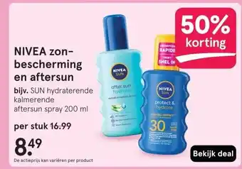 Etos NIVEA zon- bescherming en aftersun aanbieding