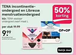 Etos TENA incontinentie- ondergoed en Libresse menstruatieondergoed aanbieding