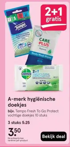 Etos A-merk hygiënische doekjes aanbieding