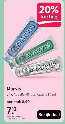 Etos Marvis aanbieding