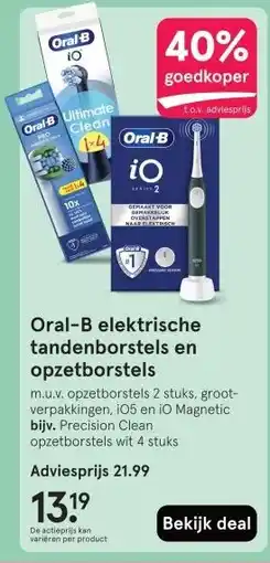 Etos Oral-B elektrische tandenborstels en opzetborstels aanbieding
