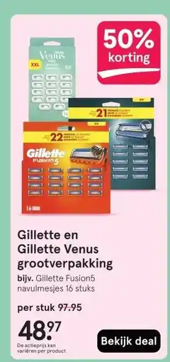 Etos Gillette en Gillette Venus grootverpakking aanbieding
