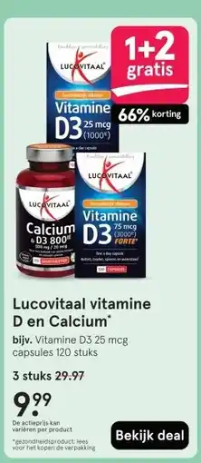 Etos Lucovitaal vitamine D en Calcium' aanbieding