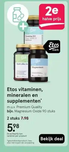 Etos Etos vitaminen, mineralen en supplementen' aanbieding