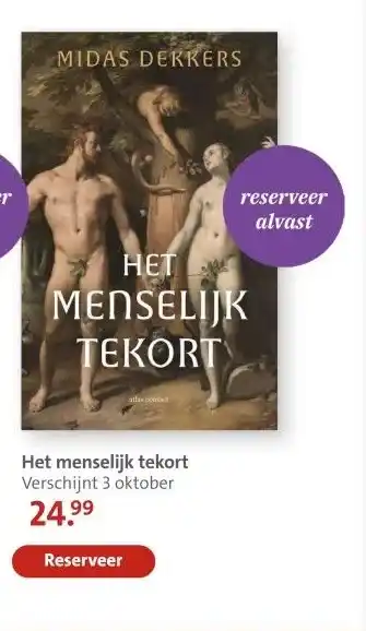 Bruna Het menselijk tekort aanbieding
