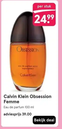 Etos Calvin Klein Obsession Femme aanbieding