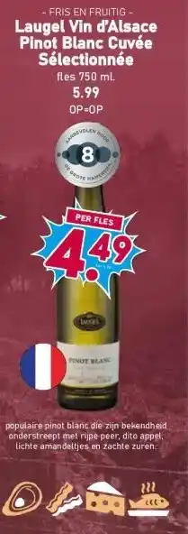Boon`s Markt Laugel Vin d'Alsace Pinot Blanc Cuvée Sélectionnée aanbieding