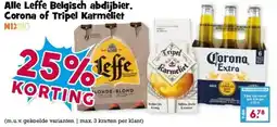Boon`s Markt Alle Leffe Belgisch abdijbier. Corona of Tripel Karmeliet aanbieding