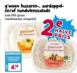 Boon`s Markt g'woon huzaren-, aardappel- en/of rundvleessalade aanbieding