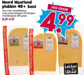 Boon`s Markt Noord Waarland plakken 48+ kaas aanbieding