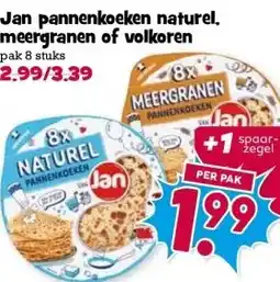 Boon`s Markt Jan pannenkoeken naturel, meergranen of volkoren aanbieding