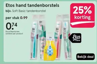 Etos Etos hand tandenborstels aanbieding
