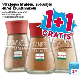 Boon`s Markt Verstegen kruiden, specerijen en/of kruidenmixen aanbieding